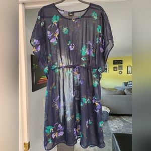 Mossimo Sheer floral dress, L